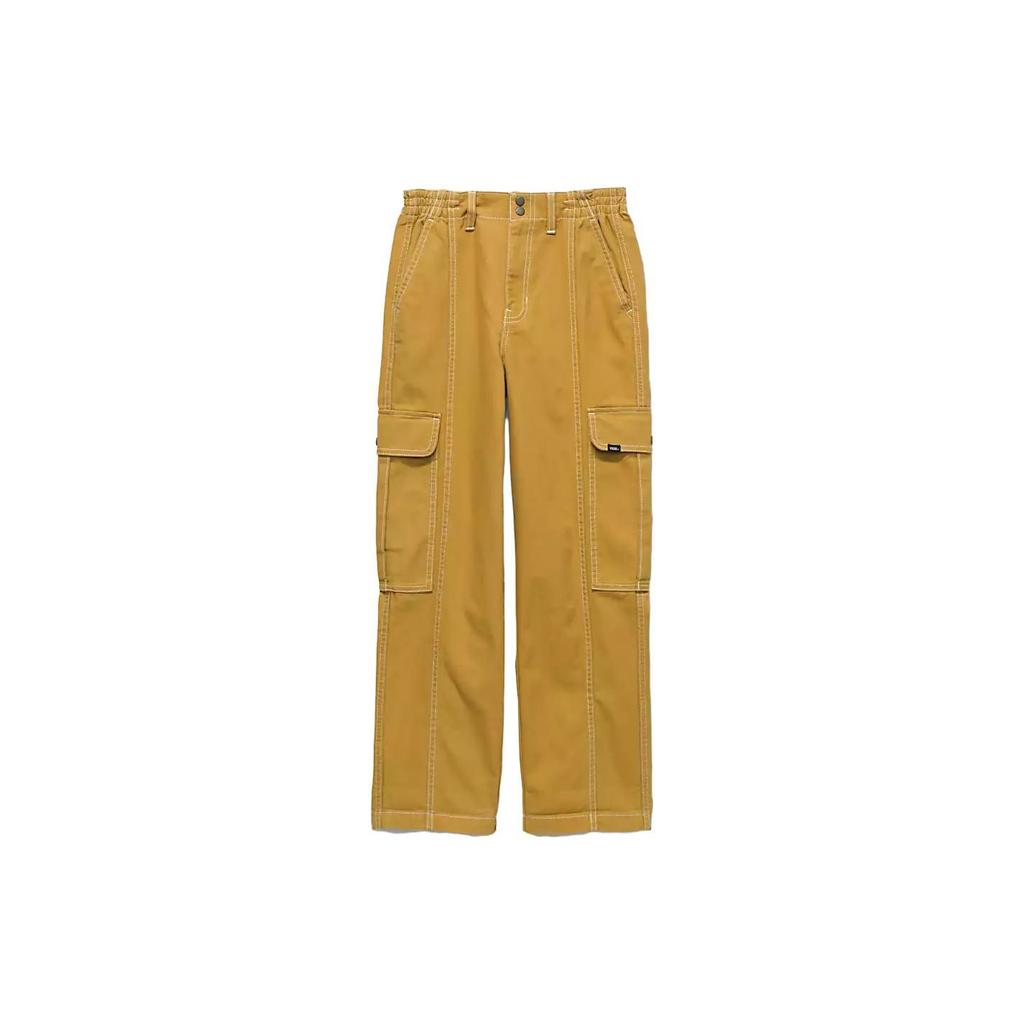 Vans Sidewalk Pants Solid Color Loose Fit Zipper Straight Leg Casual Pants Unisex pants Yellow VN000GWNBYA