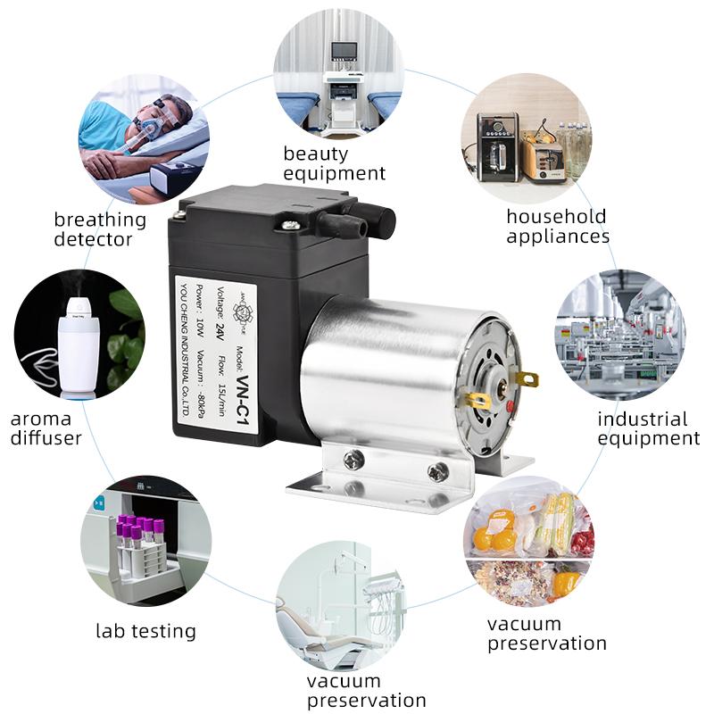 DC Diaphragm 12v/24v Small Mini Air Vacuum Pump VN-C1 For Medical Cosmetology