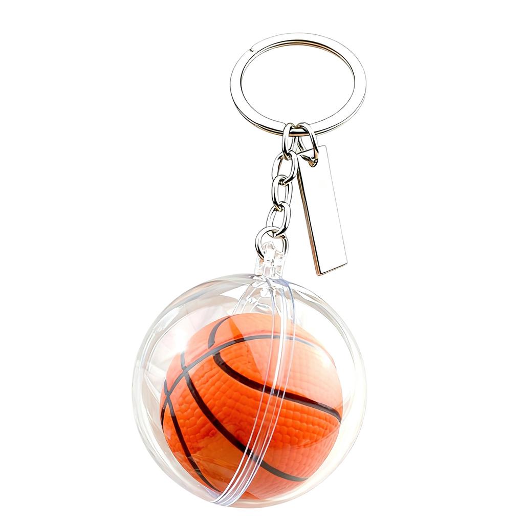 Authentic Basketball Shaped Acrylic Keychain Large Fashionable Accessory For Sports Gears Enthusiasts And Casual Style