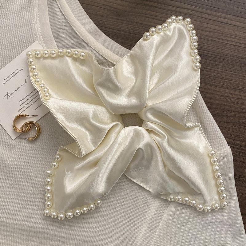 Fabric Square Towel Hair Band, Fashionable, Elegant and Gentle Design Hair Rope, Niche Versatile High Ponytail Hair Accessories
