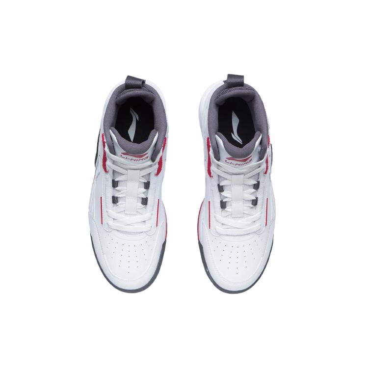 Li Ning Basketball Shoes Men's High top White/Black/Red AGBR081-1