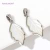 Trendy 18K Gold Plated Natural Shell Leaf Shape Pendant Charms For Bracelet Necklace Making Accessories DIY Jewelry Pendants