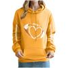 Women's Loose Comfortable Casual And Fashionable V-neck Rugby Print Long Sleeved Hooded Sweatshirt