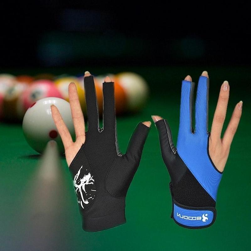 Snooker Billiards Black Eight Dedicated High-end Three-finger Gloves Fingerless