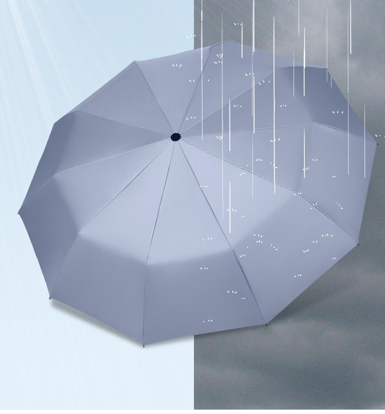 Custom Logo Automatic Three-Fold Umbrella: Sun & Rain Protection, Advertising and Gift Use