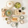 Cream Style Striped Ceramic Shallow Plate