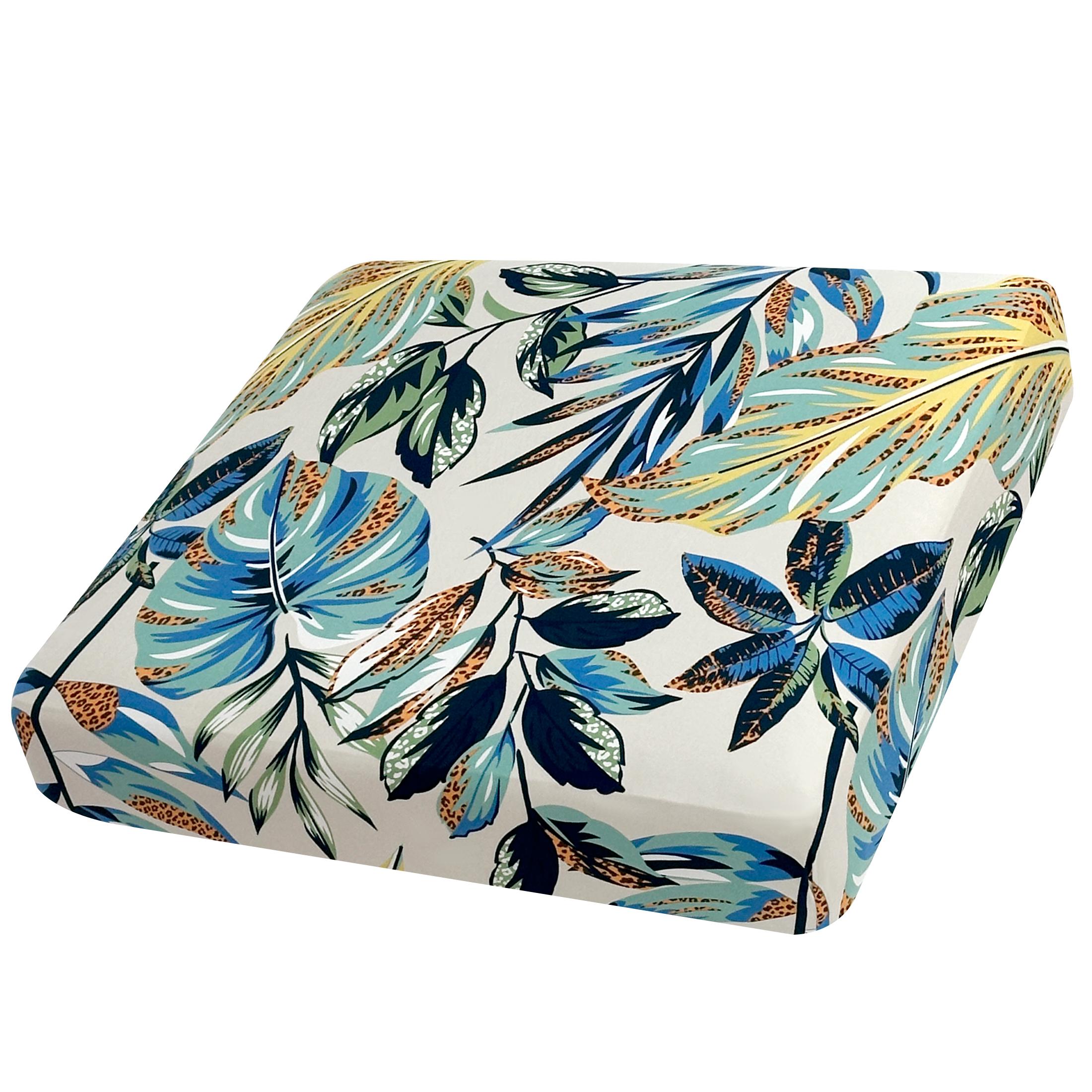 

Чехол на диван из молочного шелка с принтом листьев тропического леса, эластичный чехол на диван, пылезащитный и съемный чехол на диван S