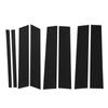 8PCS Pillar Post Cover Glossy Black High Gloss Mirror Effect Stylish Window Pillar Post Trim for Edg