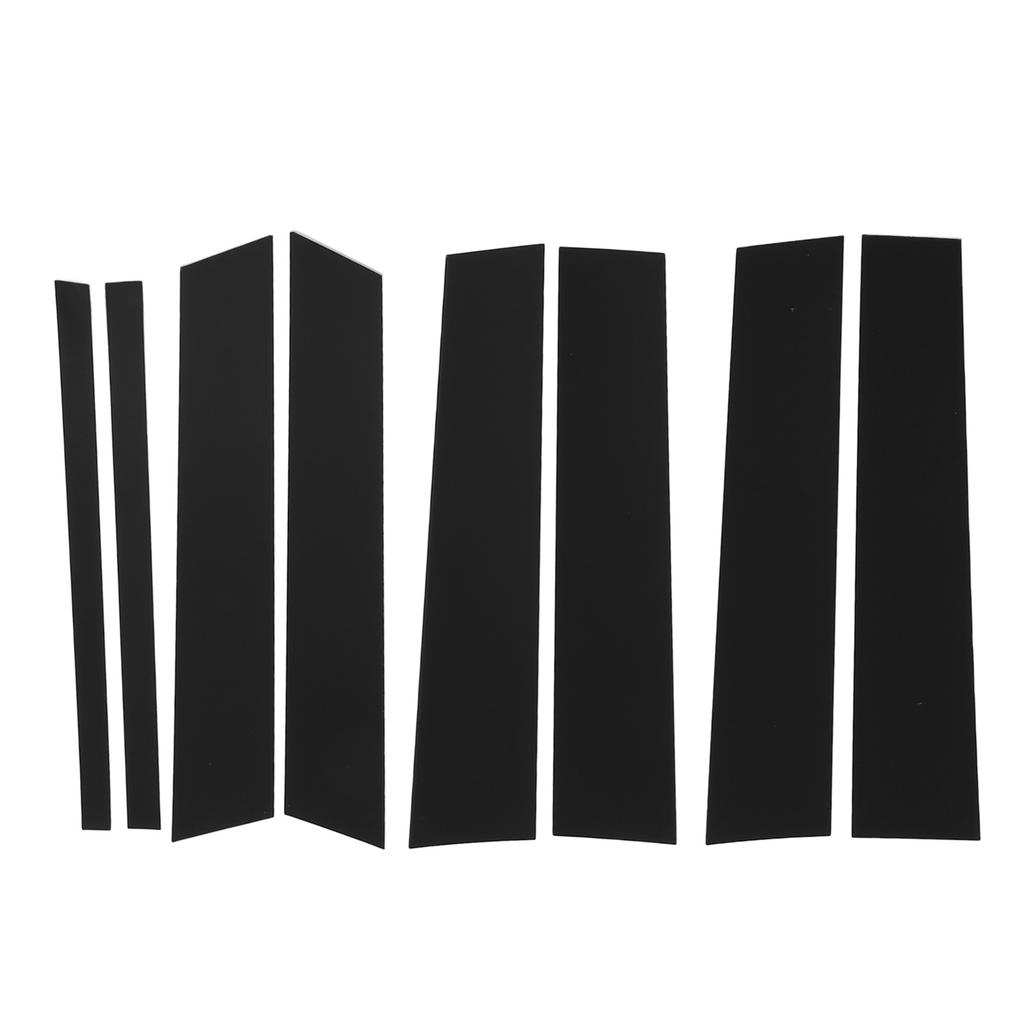 8PCS Pillar Post Cover Glossy Black High Gloss Mirror Effect Stylish Window Pillar Post Trim for Edg