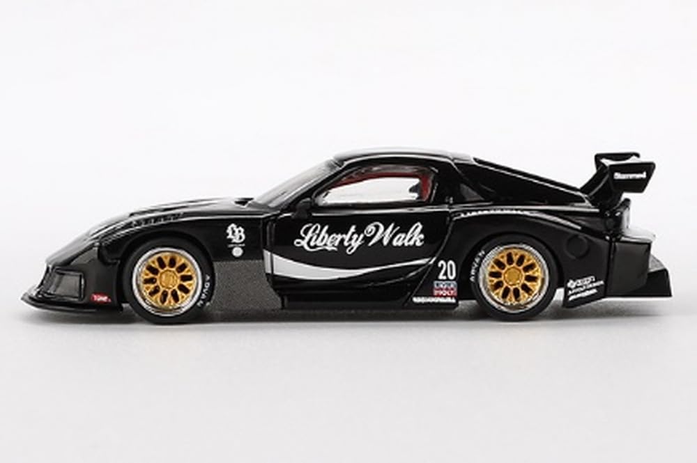 Sunrich MINI GT Mazda Silhouette Liberty Walk Black Finished Product RX-7 LB-Super (Left-Hand Drive)