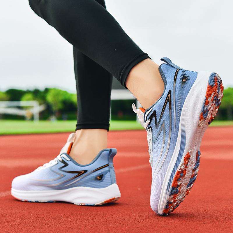 Men's Sports Shoes Full Length Carbon Board Running Shoes Men's Marathon Racing Shock Absorption Track and Field Training Shoes