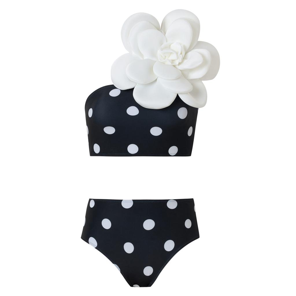 Nuevo Traje de Baño Entero Estampado Traje de Mujer Retro Francés Cubre-Vientre Falda de Gasa Traje de Baño