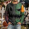Men's Halloween Neck Long Sleeve Shirt Casual Comfortable Top