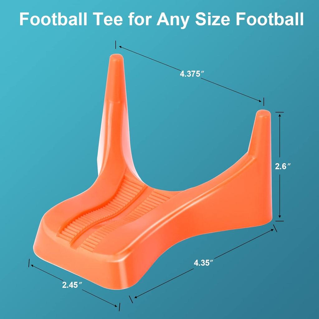 Eastgoing 6 Pcs Football Style Kicking Tee,Football Display Stand Compatible for All Ball Sizes,Football Kickoff Stand for Kickoff Practice Equipment