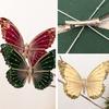 Multicolor Butterfly Ornament Flocked Fabric Flocked Butterfly Decor  For Xmas Holiday