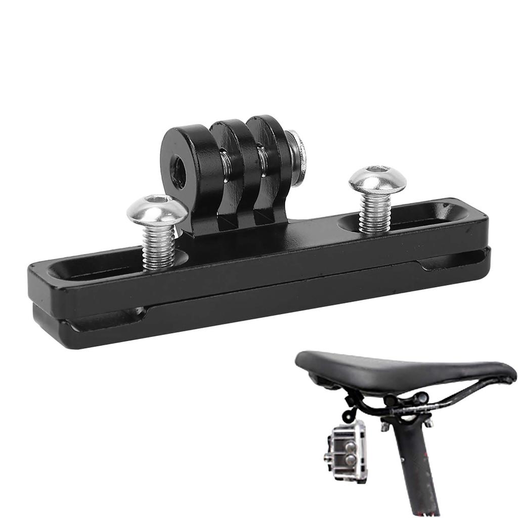 Aluminium Alloy Black Bike Base Bicycle Saddle Cushion Clip Mounting for Gopro Hero6 5 4 3 Camera