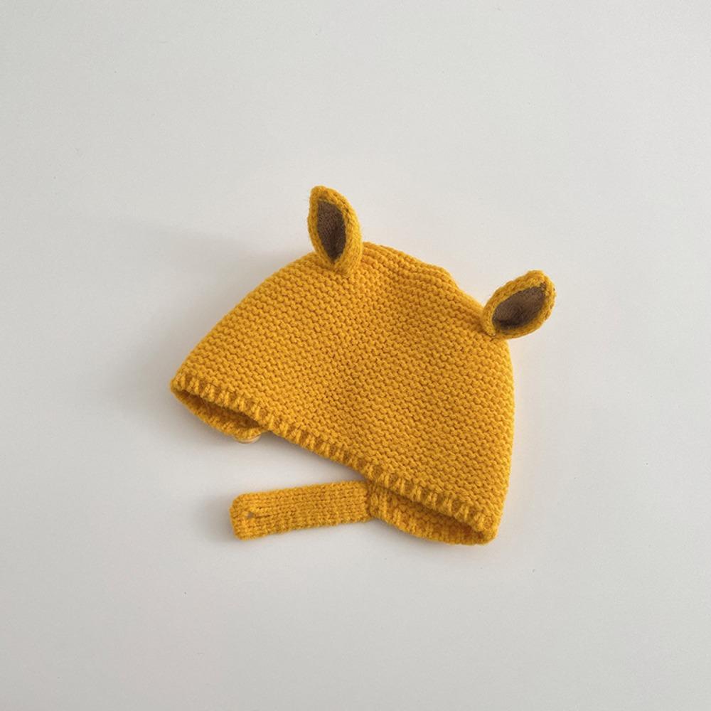 

Soft Rabbit Ear Knit Hats Newborn 0-2 Years Baby Hat Lovely Baby Knitting Hat Toddler жёлтый