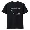T-shirt Engra?ada J'avais du Potentiel Physique Science Vintage L