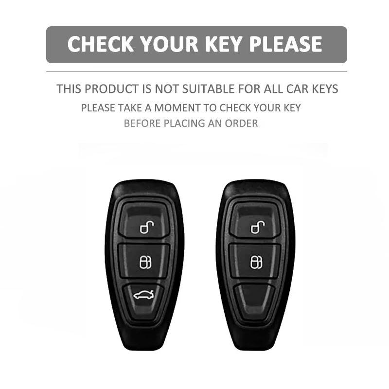 Zinc Alloy Car Key Pack Case For Ford St Line Fiesta Focus Mondeo Ecosport Kuga Puma Edge Escape
