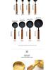 Gold-Plated Stainless Steel 8-Piece Measuring Cup and Spoon Set with Scales for Baking.