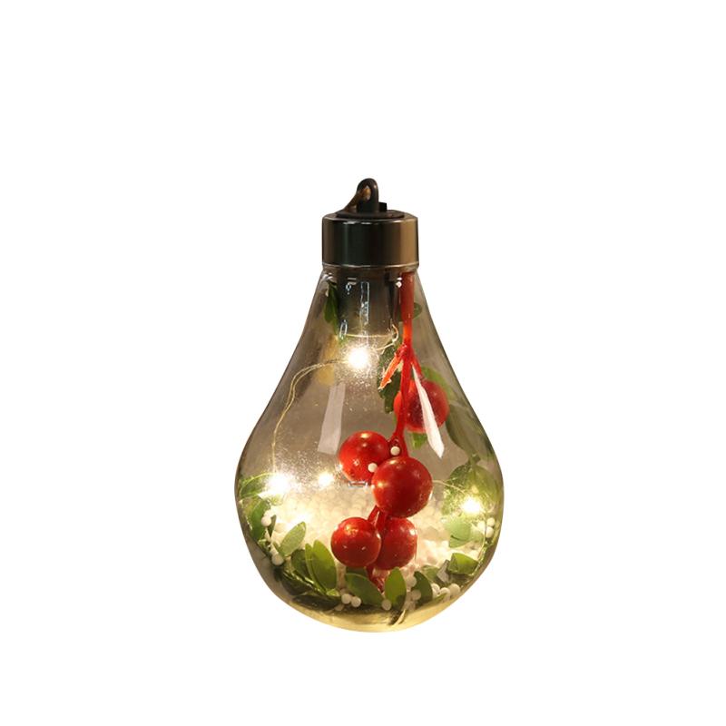 LED Transparenter Leuchtender Weihnachtsball Nachtlicht Weihnachtsbaum Dekoration Anhänger