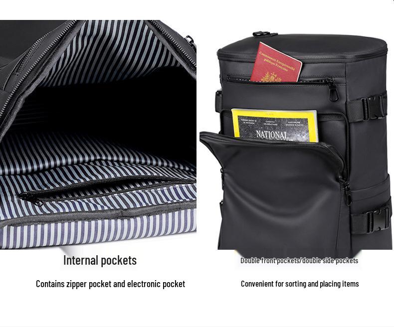 Premium Herren Laptop Rucksack für Business und Pendeln - Einzel- oder Doppel-Schulter, Großes Fassungsvermögen