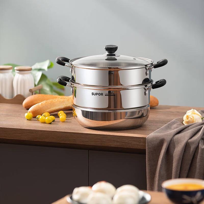 

Supor 304 Stainless Steel Double Layer Steamer Pot