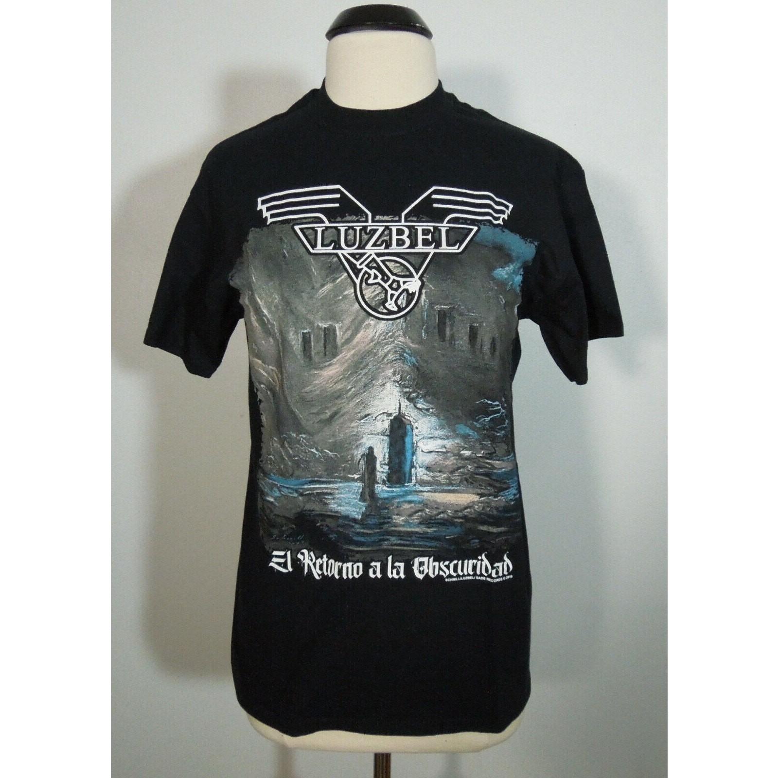 LUZBEL El Retorno A La Obscuridad XL Official T-Shirt Black Band Logo Unisex T-Shirt XL