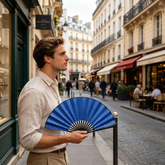Silk Bamboo Folding Fan DIY Calligraphy Painting Men Women Hand Held Fan Summer Portable Cooling Fan Party