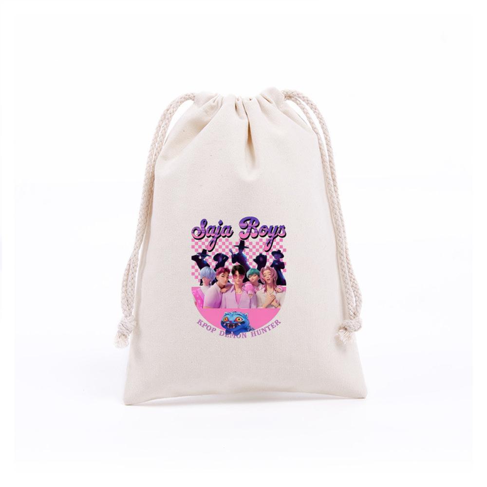 

K-Pop Мисливці на демонів Мішечок на шнурку для зберігання Музичний Мультяшний Вечірка Печиво Цукерки Упаковка Дитячі Подарункові Мішечки Принт Бавовна Ключниця