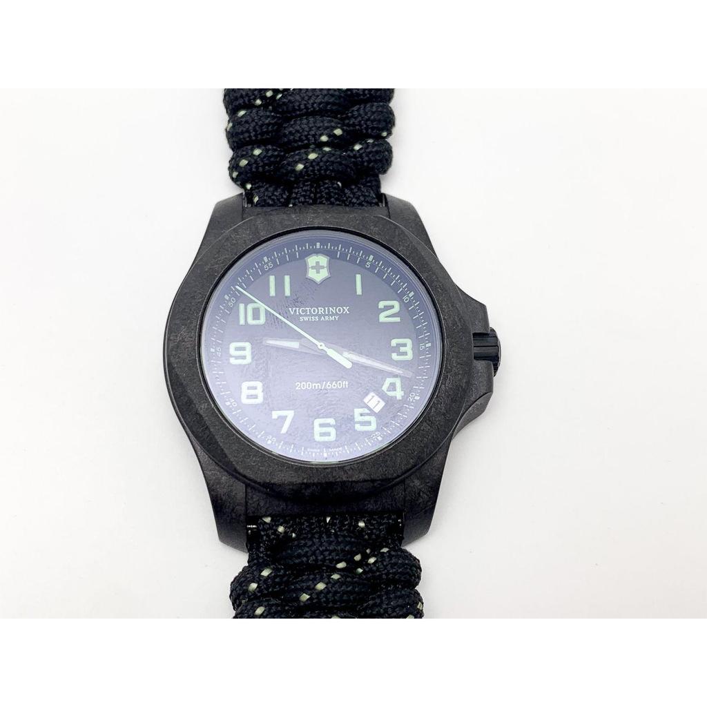 Used VICTORINOX I.N.O.X. Inox 241859 Carbon Men's Watch Quartz QZ