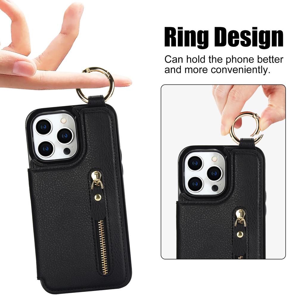 iPhone 15 Leather Case: Multifunctional Wallet & Protective Apple 14 Pro Max Case