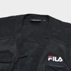 FILA Logo Print Casual Woven Work Vest Men vests Black F11M349704F-BK