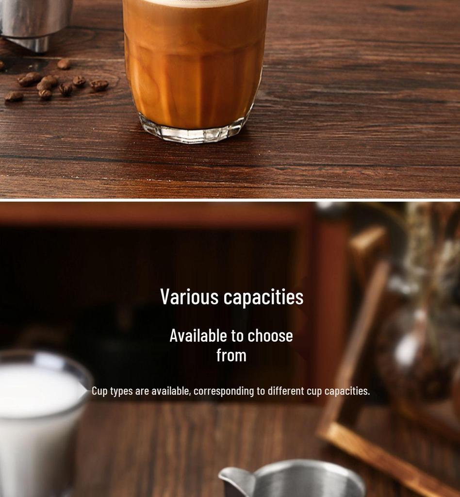 304 Stainless Steel Teflon Latte Art Cup - Italian Style Big Belly Milk Frother