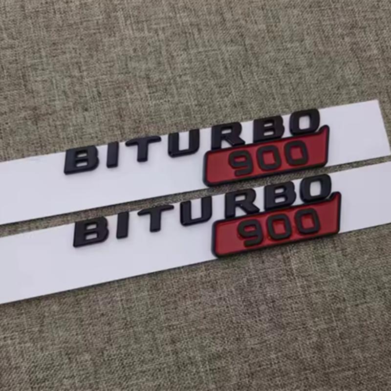 ABS BITURBO 700 800 900 Logo Side Fender Trunk Body Badge Emblem Decals Sticker For Benz Brabus G Class G700 G800 G900 W463 OJ1