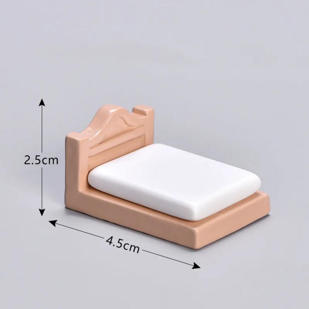 

Статуэтки Миниатюрные Имитированные Ретро Мебель Диван Прикроватный Столик Кошка Микро Пейзаж Украшения Для Украшения Дома Декор Комнаты