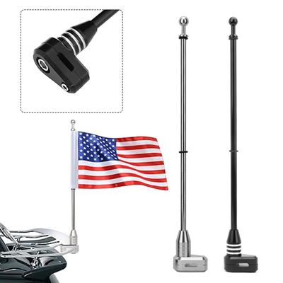 Support de mât de drapeau national pour moto avec base, support de porte-bagages réglable pour Harley Sportster XL883 Touring FLHT Road King Glide
