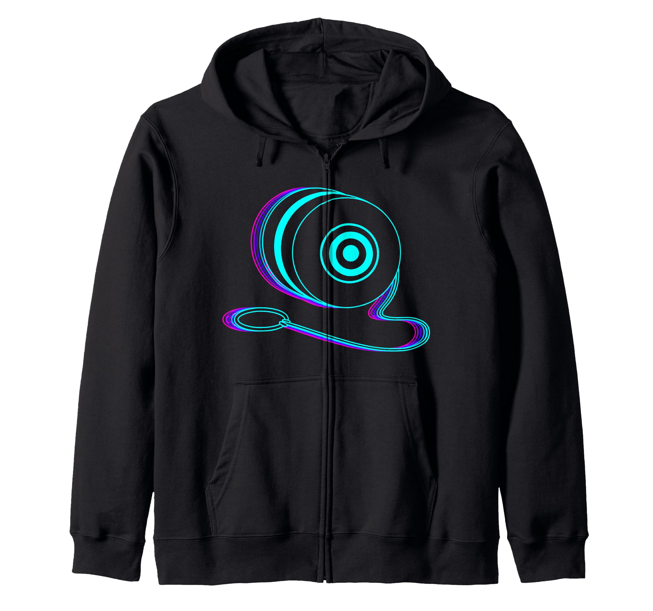 

Retro Toy Vaporwave Zip Hoodie Yo-Yo чёрный