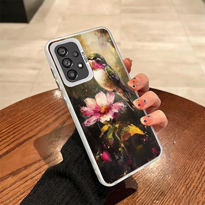 Bird Oil Painting Style Shockproof Phone Case for Samsung A17 A16 A15 A14 A37 A57 A36 A56 A26 A35 A55 A25 A34 A54 A24 A13 A23 A3