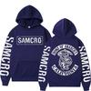 Sons of Anarchy Bedruckter Hoodie, Herren und Damen Gothic Retro Fleece Sweatshirt, Herbst und Winter Mode Lässiger Pullover