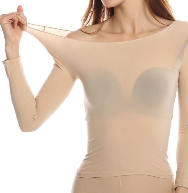 Dámský průsvitný síťovaný crop top s dlouhým rukávem