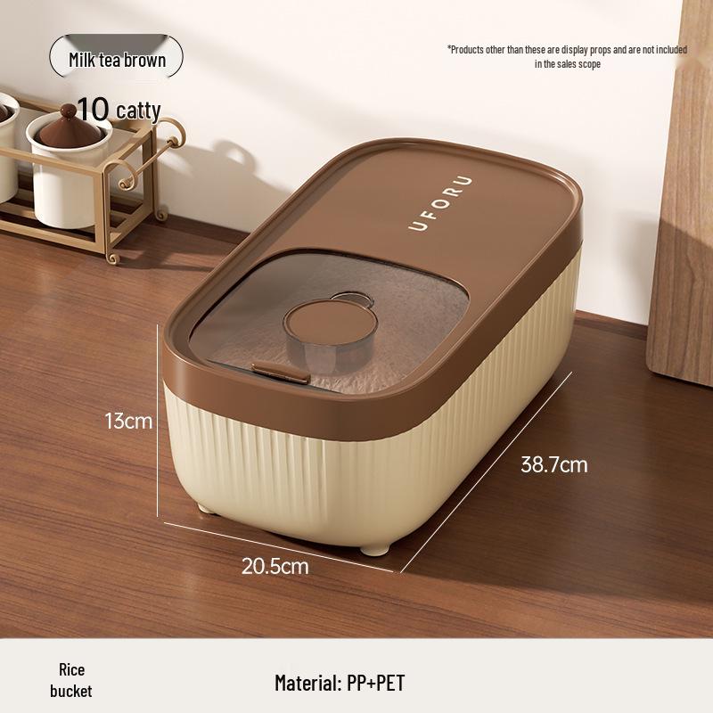 20 Jin Food-Grade Rice Storage Bucket - Sealed, Moisture & Insect-Proof for Kitchen Use