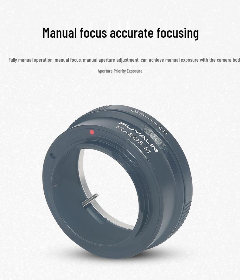FD-EOSM Lens Adapter Ring for Canon FD/FL Lenses to EOSM M10/M5 Mirrorless Cameras