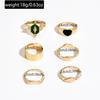 Geometric Heart Ring Jewelry Pack For Women With Electroplated Finish