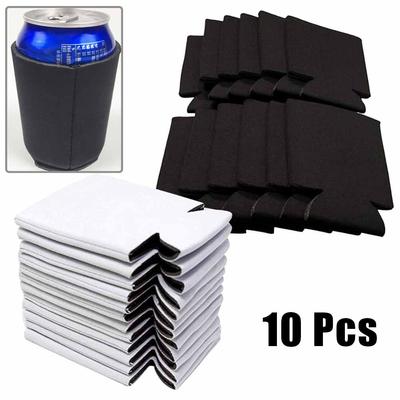 10pcs Foldable Insulated Beer Can Cooler Sleeve Covers Reusable Drink Covers