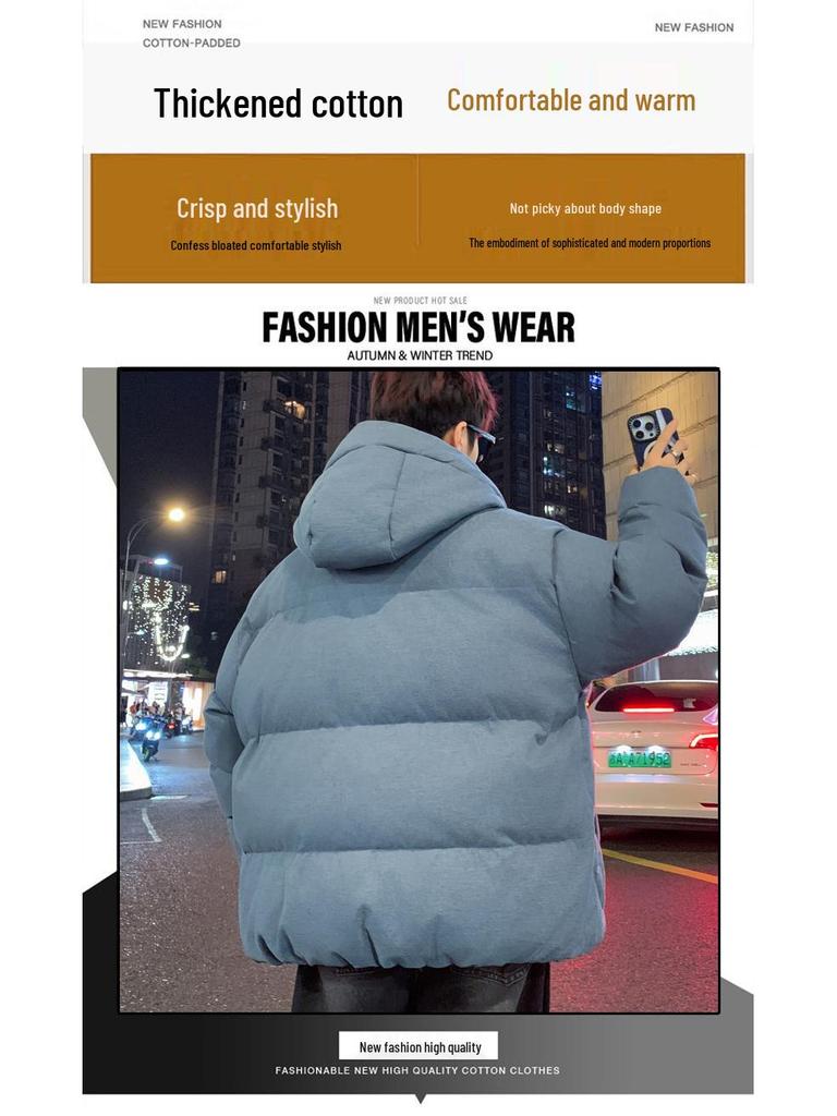 Winter Youth Fashion Cotton Jacket - Trendy, Warm, and Handsome Outerwear for Junior High and High School Boys
