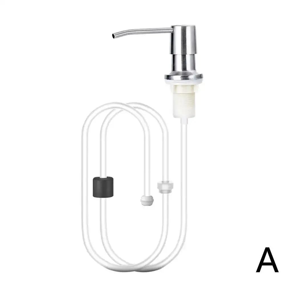 

1 м удлинительная трубка для дозатора мыла для кухонной раковины, насос для дозатора жидкого мыла, головка из нержавеющей стали, ручной пресс-диспенсер J5X7