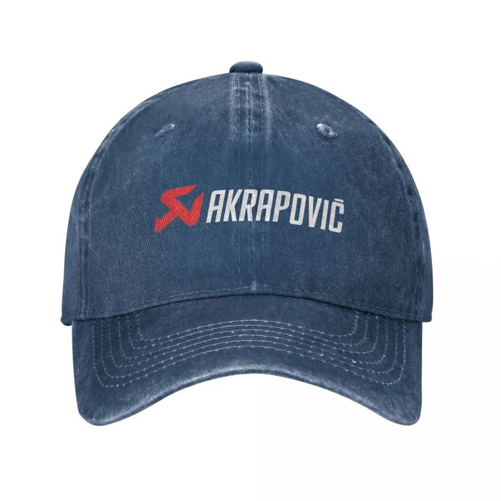 Blombongan Akrapovics Baseball Caps Distressed Denim Washed Cap AKS Motorcycle Outdoor All Seasons Travel Caps Hat