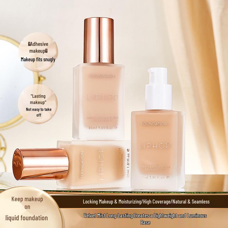 

LIPHOP Прозрачный Стойкий Набор Тональный Крем и Консилер - Увлажняющий, Водостойкий, Невидимые Поры, Легкое Нанесение. Natural