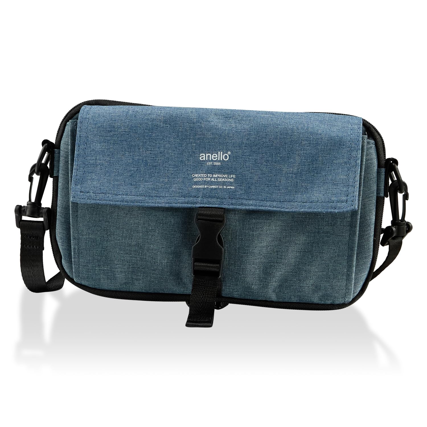 

Mini Shoulder Bag Wallet Pocket Expansion Multiple Storage THE DAY Denim Multi [Anello] AT-H1152